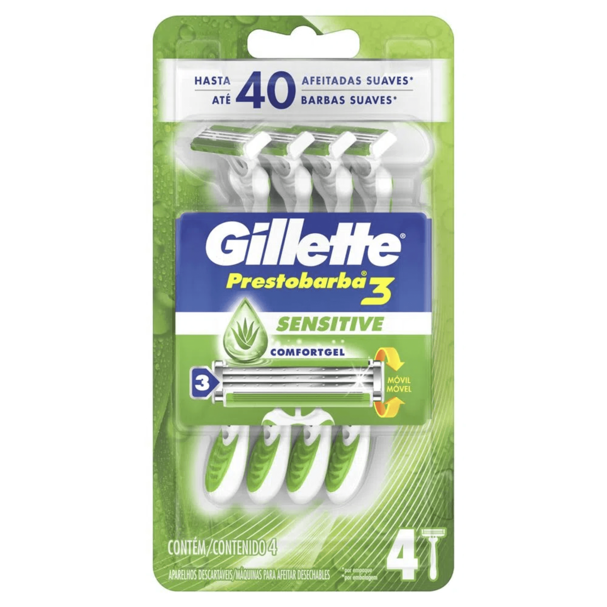 Gillette prestobarba 3 Sensitive x4