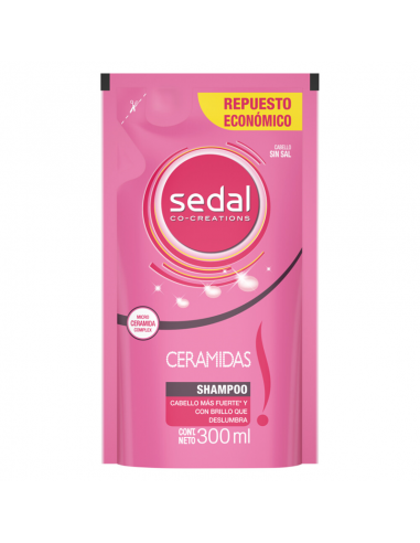 Sedal Shampoo Brillo Ceramidas Repuesto 300ml