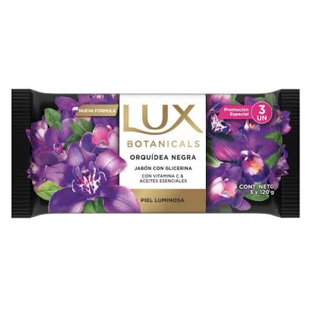 Jabon de tocador Lux Orquidea Negra 3 x120gr