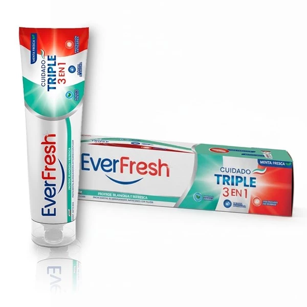 Pasta Dental EverFresh cuidado triple 3en1 90gr