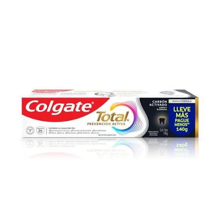 Pasta Dental Colgate Total Carbón Activado 140gr