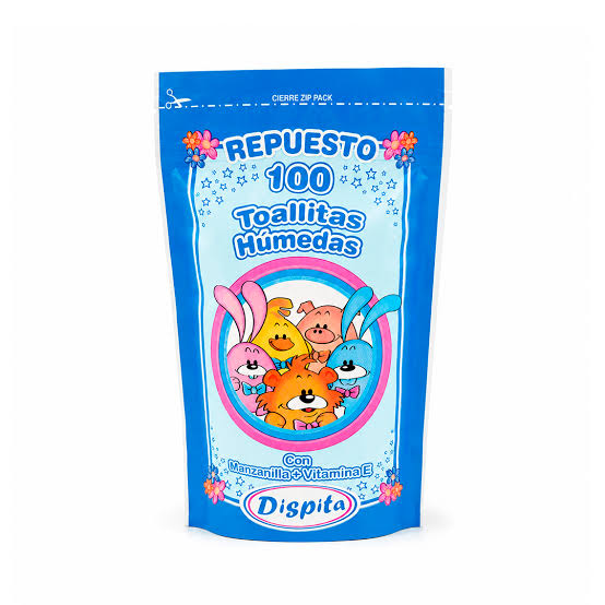 Toallitas Humedas Dispita con Manzanilla + Vitamina E x100u