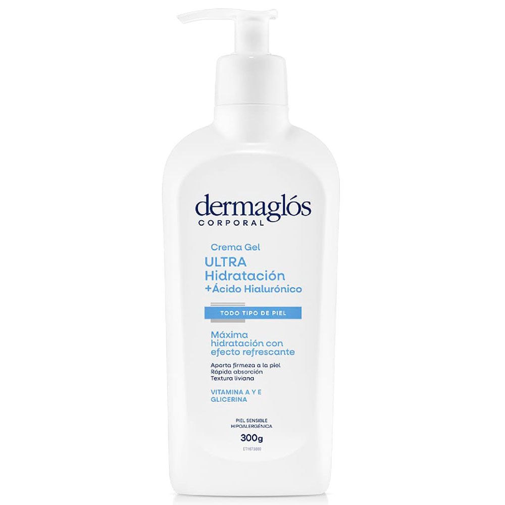 Crema Gel Ultra Hidratacion + Acido Hialuronico Dermaglos 300gr