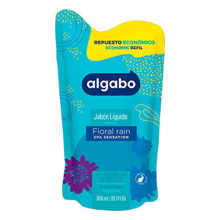 Repuesto Jabon Liquido Algabo Floral Rain 300ml