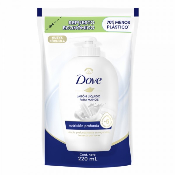 Repuesto Jabon Liquido Dove Nutricion Profunda 220ml