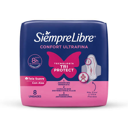 Toallas Siempre Libre Confort Ultrafina x8