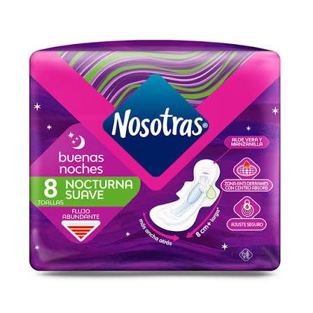 Toalla Nosotras Nocturna Natural x8