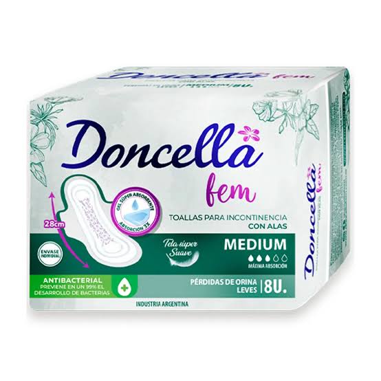 Toalla Doncella Incontinencia Medium x8