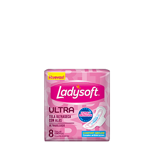 Toalla Ladysoft Ultra Tela Ultra seca Con Alas x8