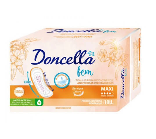 Toalla Doncella Incontinencia Maxi x10